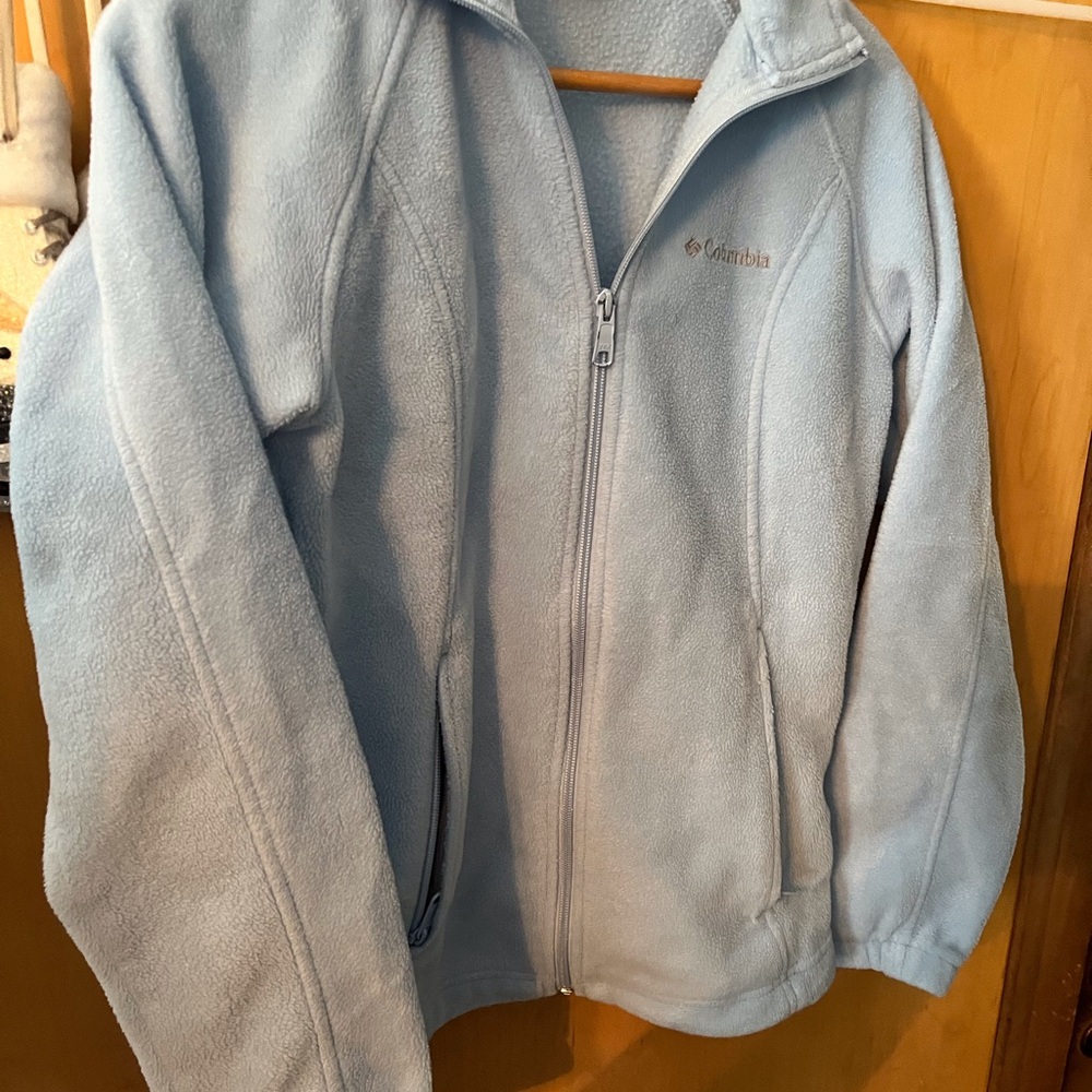 Columbia Womens Small Sky Blue Fleece Jacket